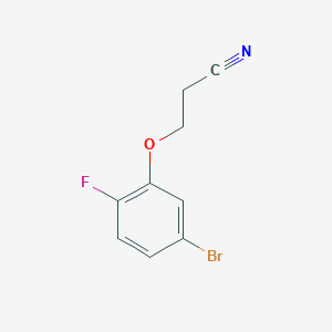 molecular formula C9H7BrFNO B13083345 3-(3-Bromo-6-fluoro-phenoxy)propanenitrile 