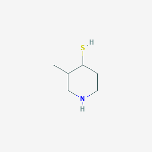 molecular formula C6H13NS B13083352 3-Methyl-piperidine-4-thiol 