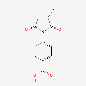 molecular formula C12H11NO4 B1308336 4-(3-甲基-2,5-二氧代-吡咯烷-1-基)-苯甲酸 CAS No. 157928-79-5