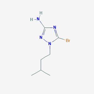 molecular formula C7H13BrN4 B13083361 5-Bromo-1-(3-methylbutyl)-1H-1,2,4-triazol-3-amine 