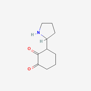 3-(Pyrrolidin-2-yl)cyclohexane-1,2-dione