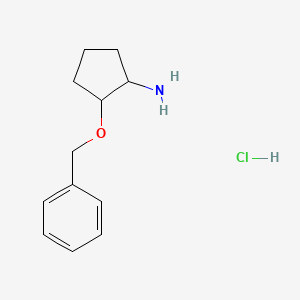 molecular formula C12H18ClNO B13083445 2-(Benzyloxy)cyclopentan-1-amine hydrochloride 