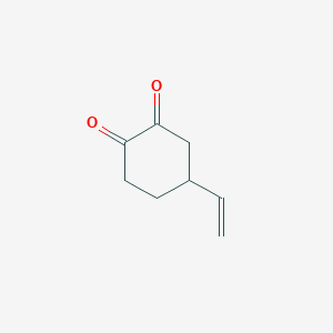 molecular formula C8H10O2 B13083456 4-Vinylcyclohexane-1,2-dione 