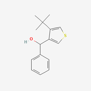 molecular formula C15H18OS B13083466 (4-(tert-Butyl)thiophen-3-yl)(phenyl)methanol 