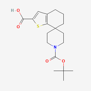 1'-(tert-Butoxycarbonyl)-5,6-dihydro-4H-spiro[benzo[b]thiophene-7,4'-piperidine]-2-carboxylic acid