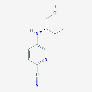 5-{[(2S)-1-hydroxybutan-2-yl]amino}pyridine-2-carbonitrile