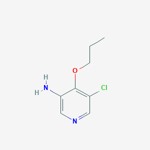 molecular formula C8H11ClN2O B13083488 5-Chloro-4-propoxypyridin-3-amine 