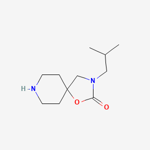 molecular formula C11H20N2O2 B13083490 3-(2-Methylpropyl)-1-oxa-3,8-diazaspiro[4.5]decan-2-one 