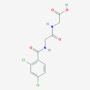 molecular formula C11H10Cl2N2O4 B13083503 [2-(2,4-Dichloro-benzoylamino)-acetylamino]acetic acid CAS No. 313260-21-8