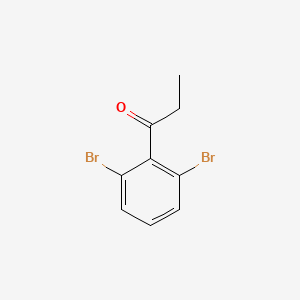 molecular formula C9H8Br2O B13083505 1-(2,6-Dibromophenyl)propan-1-one 