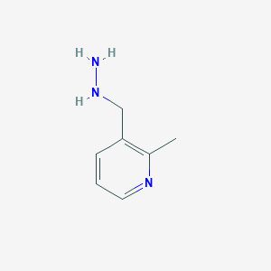 molecular formula C7H11N3 B13083528 3-(Hydrazinylmethyl)-2-methylpyridine 