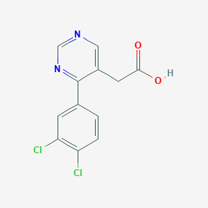 2-(4-(3,4-Dichlorophenyl)pyrimidin-5-yl)acetic acid