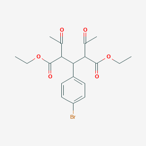 molecular formula C19H23BrO6 B13083559 Diethyl 2,4-diacetyl-3-(4-bromophenyl)pentanedioate CAS No. 869592-29-0