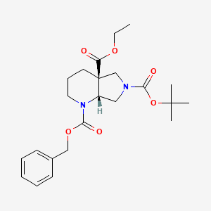 cis-1-Benzyl 6-tert-butyl 4a-ethyl hexahydro-1H-pyrrolo[3,4-b]pyridine-1,4a,6(2H)-tricarboxylate