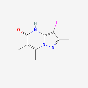 3-Iodo-2,6,7-trimethyl-4H,5H-pyrazolo[1,5-a]pyrimidin-5-one