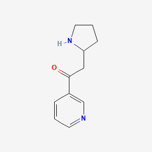 1-(Pyridin-3-yl)-2-(pyrrolidin-2-yl)ethan-1-one