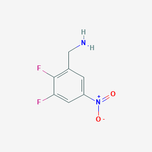 molecular formula C7H6F2N2O2 B13083605 (2,3-Difluoro-5-nitrophenyl)methanamine 