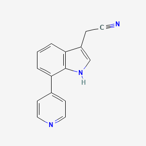 2-(7-(Pyridin-4-yl)-1H-indol-3-yl)acetonitrile