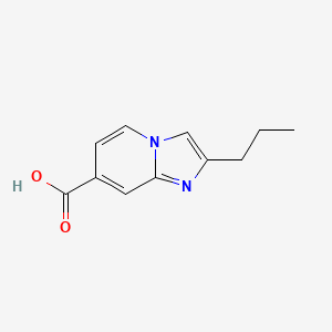 molecular formula C11H12N2O2 B13083650 2-Propylimidazo[1,2-a]pyridine-7-carboxylic acid 