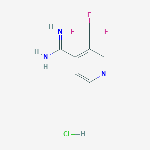 molecular formula C7H7ClF3N3 B13083665 3-(Trifluoromethyl)isonicotinimidamide hydrochloride CAS No. 1956327-41-5