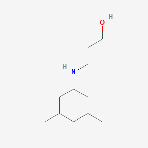 molecular formula C11H23NO B13083671 3-[(3,5-Dimethylcyclohexyl)amino]propan-1-ol 