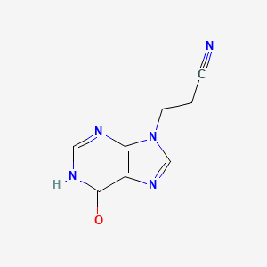 3-(6-Hydroxy-9H-purin-9-yl)propanenitrile