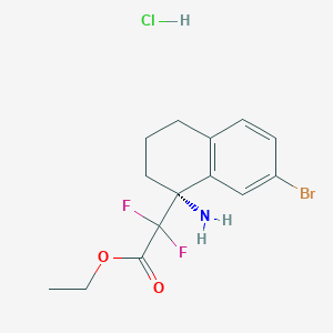 (R)-Ethyl 2-(1-amino-7-bromo-1,2,3,4-tetrahydronaphthalen-1-yl)-2,2-difluoroacetate hydrochloride