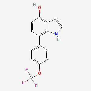 4-Hydroxy-7-(4-(trifluoromethoxy)phenyl)indole