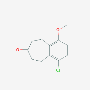 molecular formula C12H13ClO2 B13083691 1-Chloro-4-methoxy-8,9-dihydro-5H-benzo[7]annulen-7(6H)-one 