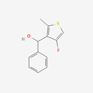 molecular formula C12H11FOS B13083716 (4-Fluoro-2-methylthiophen-3-yl)(phenyl)methanol 