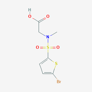 molecular formula C7H8BrNO4S2 B1308374 [[(5-Bromothien-2-yl)sulfonyl](methyl)amino]-acetic acid CAS No. 706766-56-5