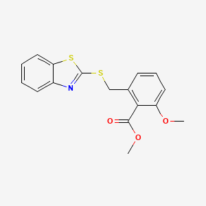 Methyl 2-((benzo[d]thiazol-2-ylthio)methyl)-6-methoxybenzoate