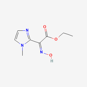 molecular formula C8H11N3O3 B13083761 [(Z)-Hydroxyimino]-(1-methyl-1H-imidazol-2-YL)-aceticacidethylester 