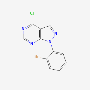 molecular formula C11H6BrClN4 B13083771 1-(2-Bromophenyl)-4-chloro-1H-pyrazolo[3,4-D]pyrimidine CAS No. 852313-97-4