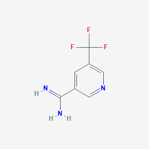 molecular formula C7H6F3N3 B13083775 5-(Trifluoromethyl)nicotinimidamide 