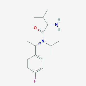 2-amino-N-[(1S)-1-(4-fluorophenyl)ethyl]-3-methyl-N-propan-2-ylbutanamide