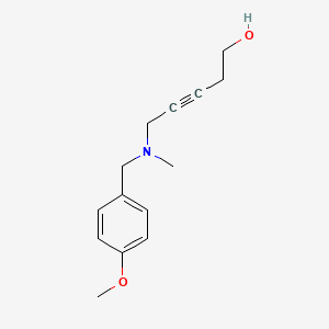 molecular formula C14H19NO2 B13083804 5-((4-Methoxybenzyl)(methyl)amino)pent-3-YN-1-OL 