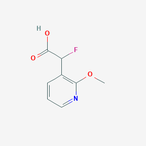 molecular formula C8H8FNO3 B13083810 2-Fluoro-2-(2-methoxypyridin-3-yl)acetic acid 