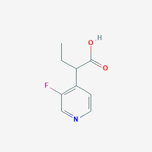 molecular formula C9H10FNO2 B13083823 2-(3-Fluoropyridin-4-yl)butanoic acid 