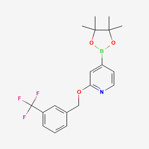 4-(4,4,5,5-Tetramethyl-1,3,2-dioxaborolan-2-yl)-2-((3-(trifluoromethyl)benzyl)oxy)pyridine