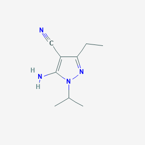 5-amino-3-ethyl-1-(propan-2-yl)-1H-pyrazole-4-carbonitrile