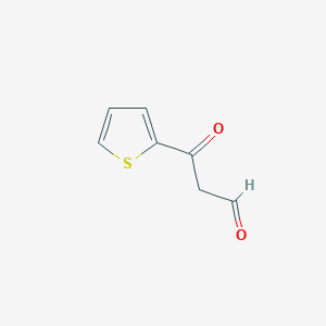 molecular formula C7H6O2S B13083879 3-Oxo-3-(thiophen-2-YL)propanal 