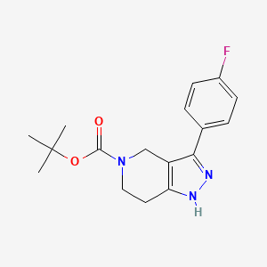 Tert-butyl 3-(4-fluorophenyl)-6,7-dihydro-1H-pyrazolo[4,3-C]pyridine-5(4H)-carboxylate