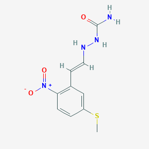 2-(5-(Methylthio)-2-nitrostyryl)hydrazinecarboxamide