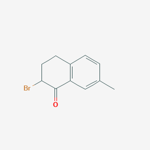 molecular formula C11H11BrO B13083912 2-Bromo-7-methyl-3,4-dihydronaphthalen-1(2H)-one CAS No. 104115-64-2