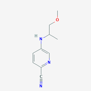 5-[(1-Methoxypropan-2-yl)amino]pyridine-2-carbonitrile