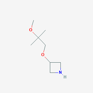 molecular formula C8H17NO2 B13083946 3-(2-Methoxy-2-methylpropoxy)azetidine 