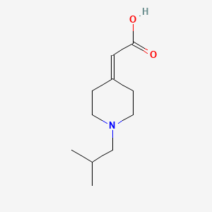 2-[1-(2-Methylpropyl)piperidin-4-ylidene]acetic acid