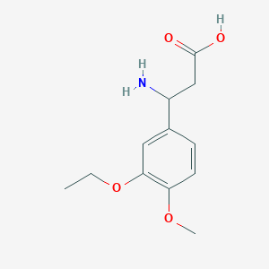 molecular formula C12H17NO4 B1308397 3-氨基-3-(3-乙氧基-4-甲氧基苯基)丙酸 CAS No. 201408-36-8