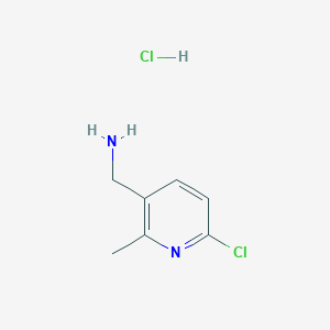 molecular formula C7H10Cl2N2 B13083971 (6-Chloro-2-methylpyridin-3-yl)methanamine hydrochloride 